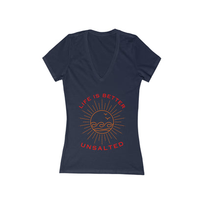 Women's Sunburst Waves V-neck