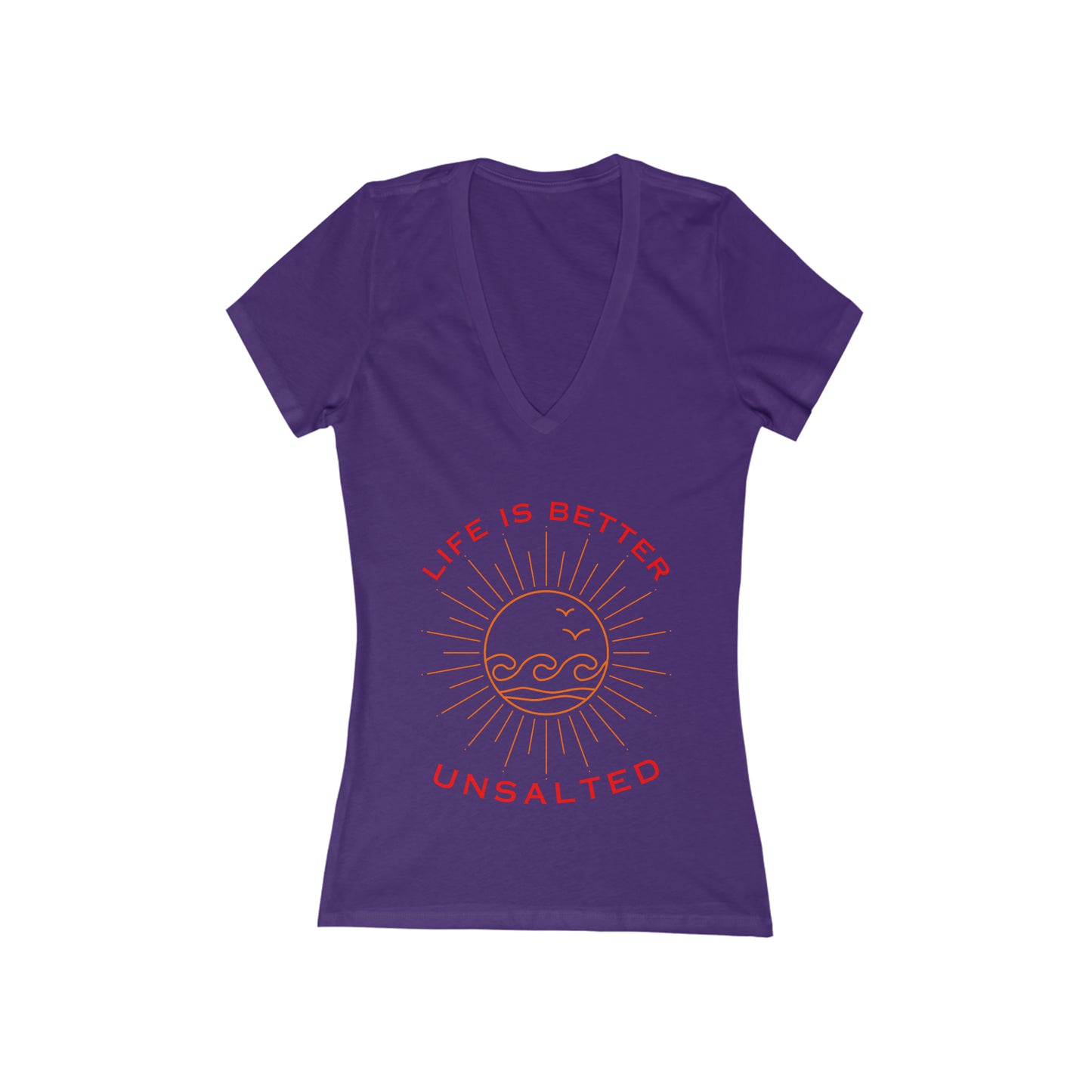 Women's Sunburst Waves V-neck